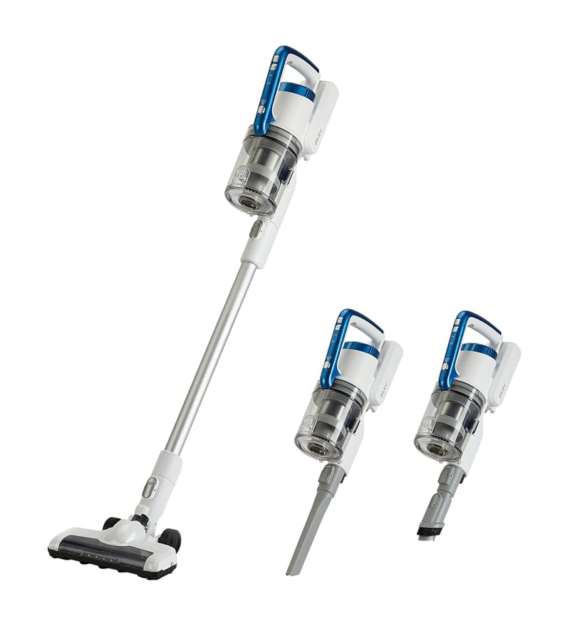 Amazon Basics 2 in 1 Cordless Vacuum Cleaner with BLDC Motor, 350W, 0.7L, White and Blue