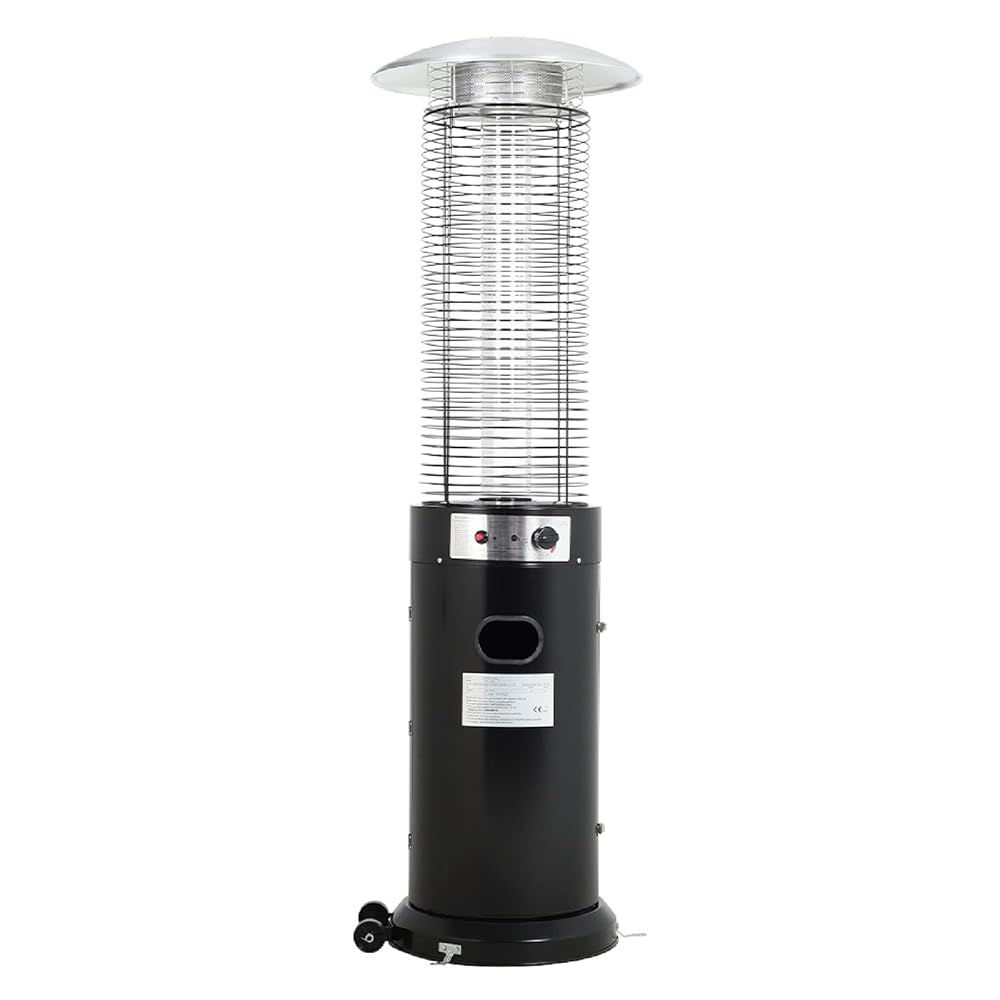 The Fellie Flame Gas Patio Heater, 5KW/10KW/13KW Adjustable Freestanding Propane Gas Heater with Wheels