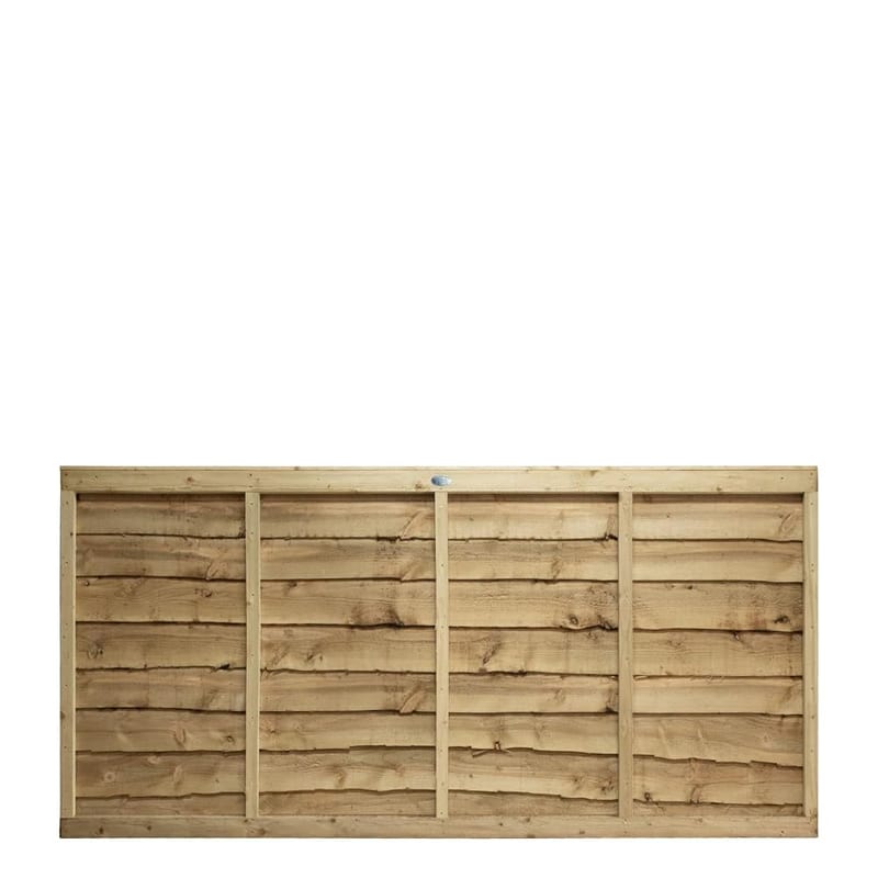 Premier Garden Supplies Lap Fence Panel, 6ft x 3ft, Pressure Treated Larch