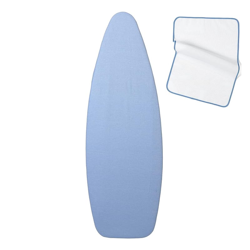 Extra Thick 7mm Ironing Board Cover, Designed in the UK, Fits All Boards 145cm in Length and 54cm in Width, Large and Medium, Full-Size Scorch Resistant Padding