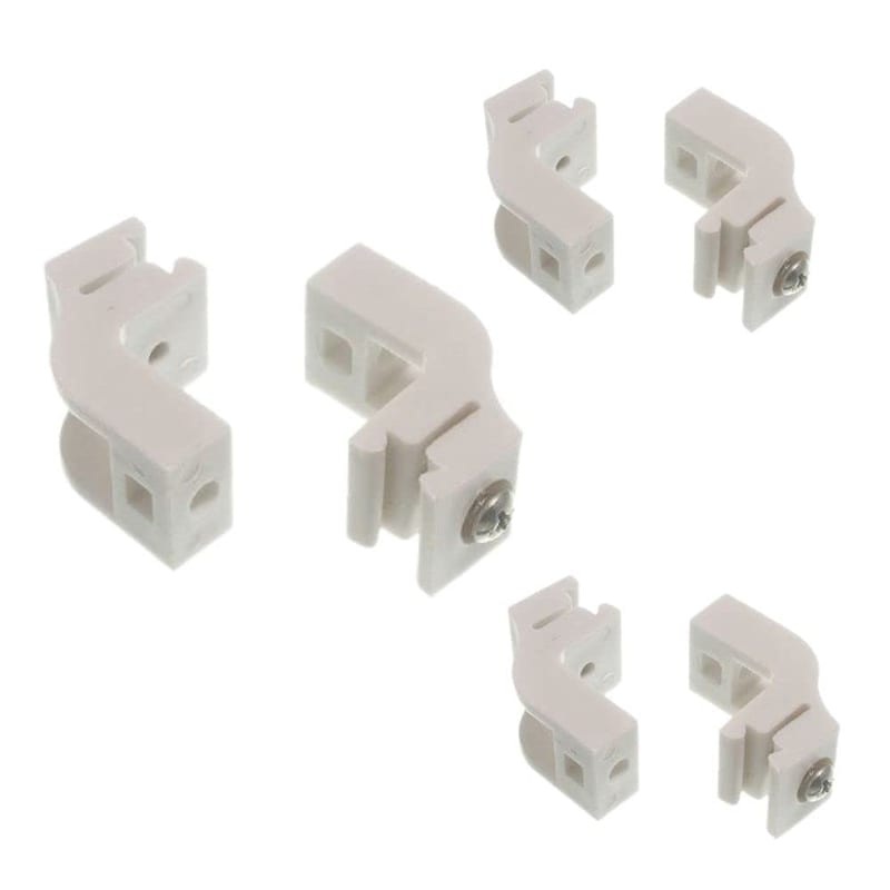 Sologlyde Dovetail Curtain Rail Track Bracket - White, Pack of 5