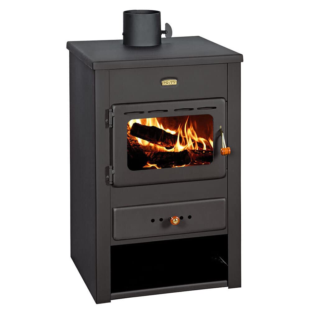 Wood Burning Stove Fireplace Multi Fuel Log Burner Ceramic Glass 10kw Prity K12