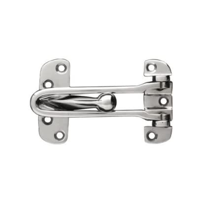 UAP Swing Bar Door Guard Lock, Polished Chrome Door Chain Lock Alternative for UPVC, Composite & Wooden Front Doors, Security Latch, Door Restrictor & Auxiliary Door Lock