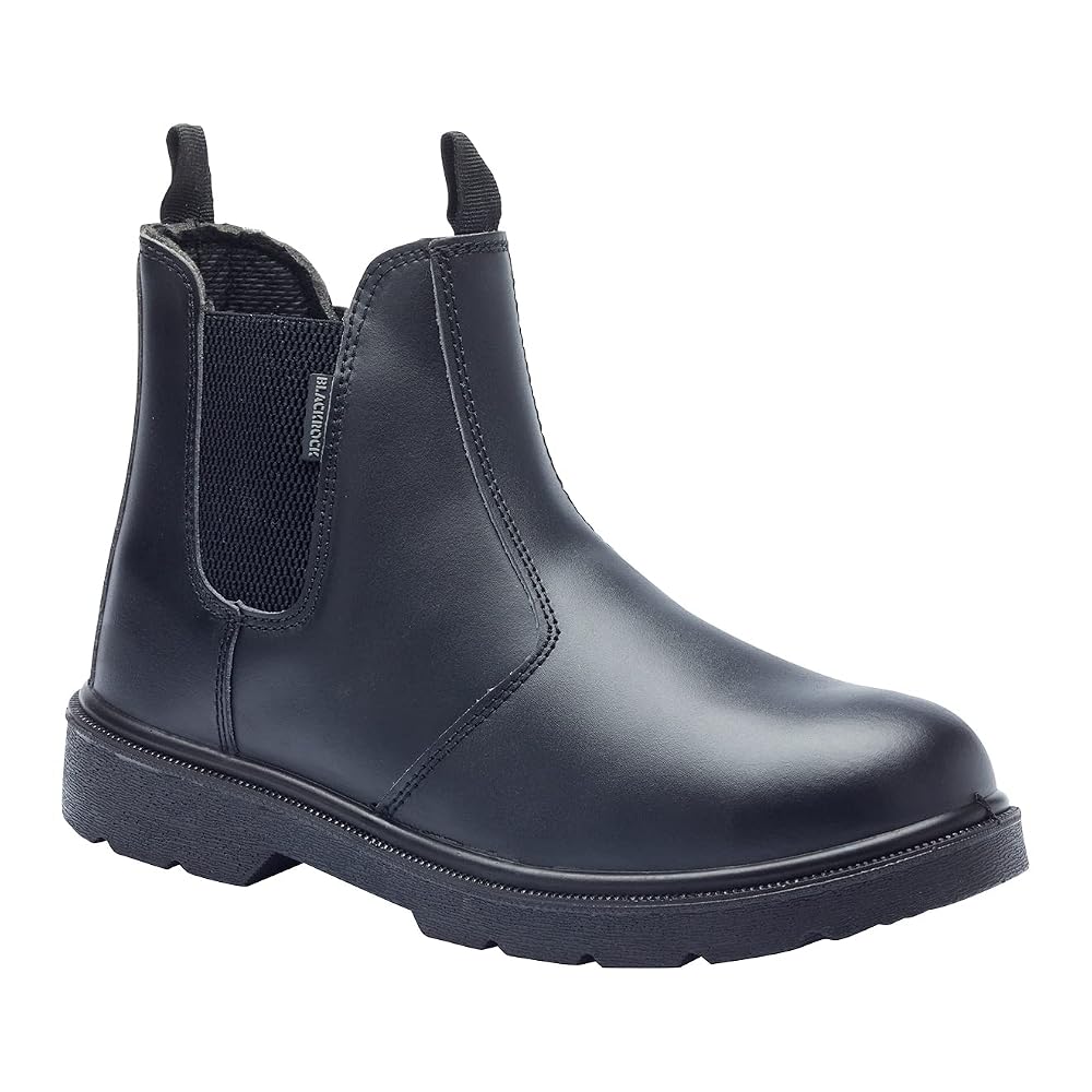 Blackrock Dealer Work Safety Boots, Steel Toe Cap, Chelsea Boots, Black