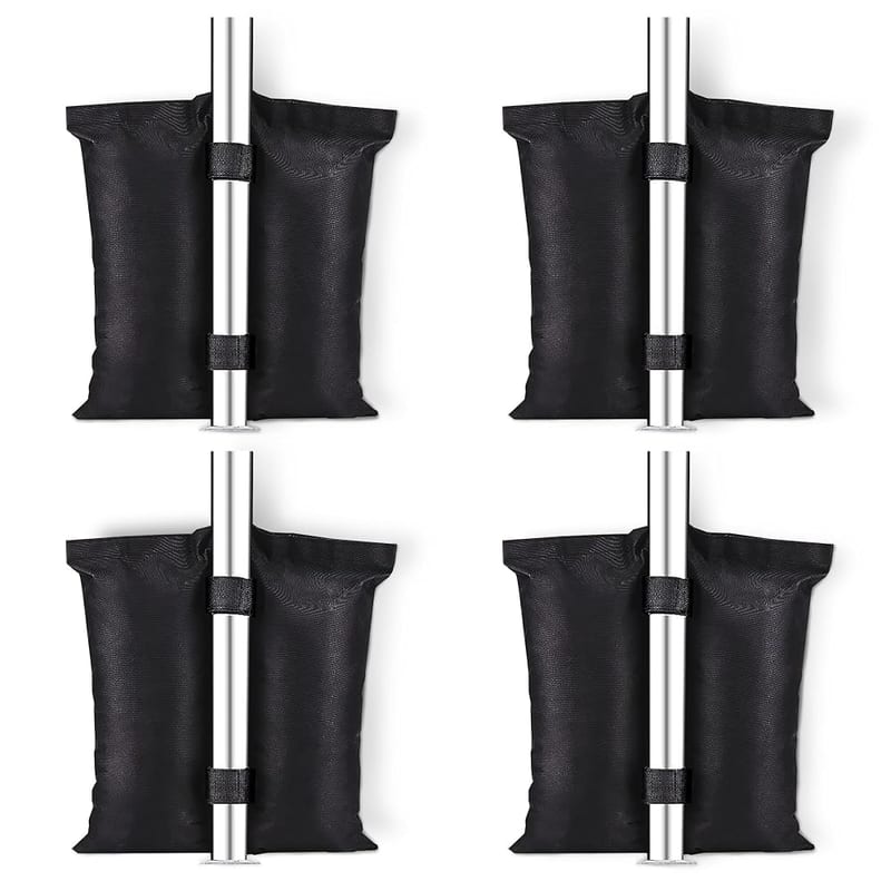 KEPLIN 4-Pack Gazebo & Tent Weight Bags — Heavy-Duty Stability for Canopies, Umbrellas and Furniture with Velcro Straps and Double Pocket Design