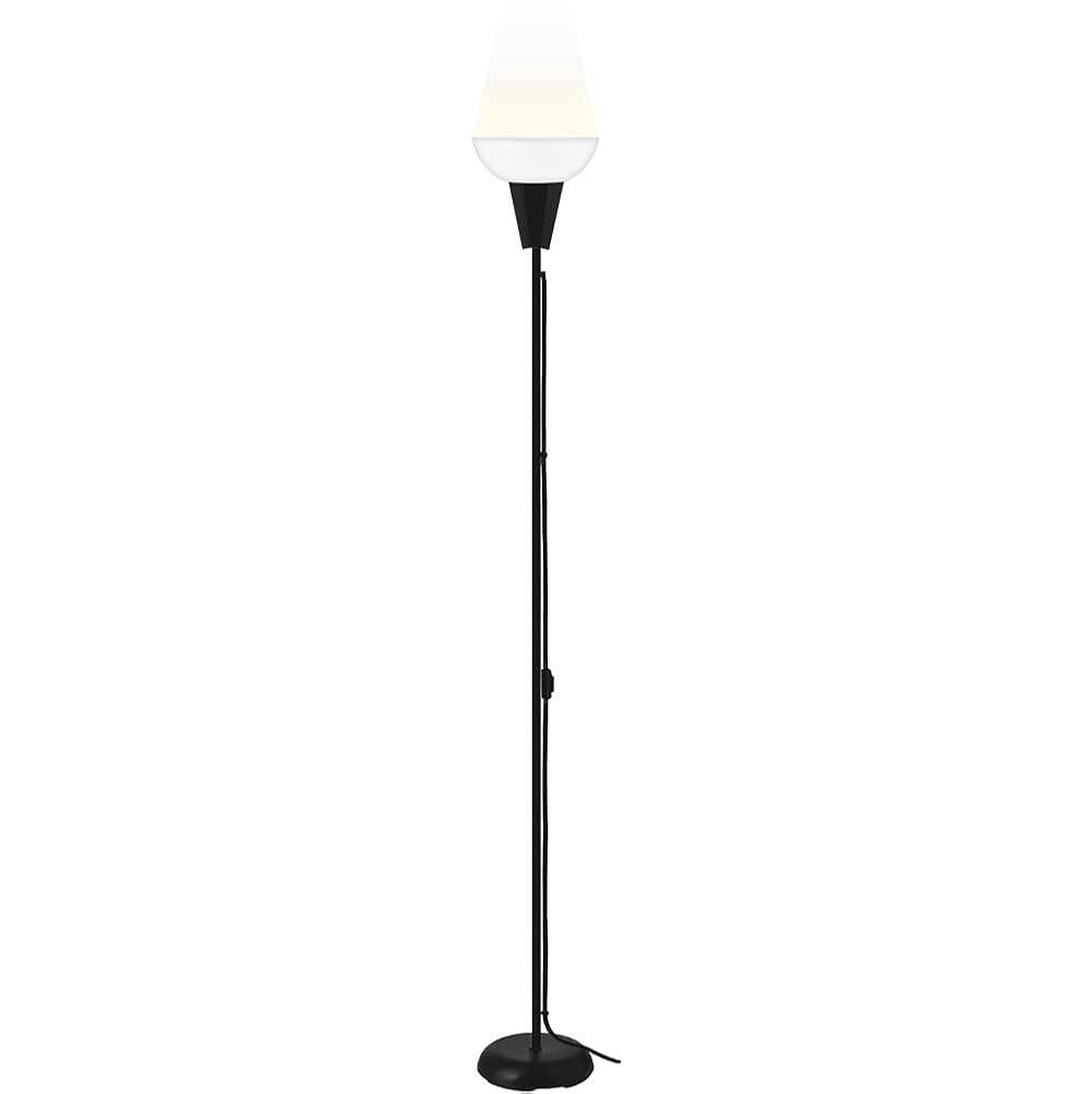 HSD Tall Floor Lamp Uplighter for Living Room, Standing Lamp with Smart Plug Compatibility (180cm, Black & White)