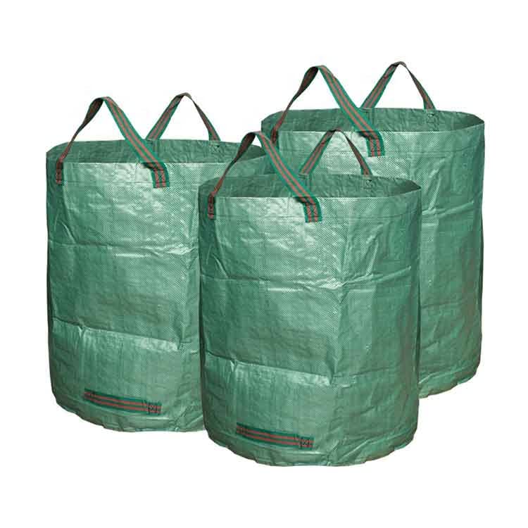 Ram Heavy Duty Garden Waste Bags - 272 Litre - 3 Sacks - Industrial Handles & Fabric - Garden/Green Waste Sacks, Reusable
