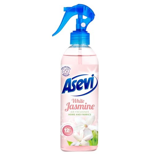 Asevi Air Freshener Spray, Air Fresheners for the Home, Room and Fabric Freshener, 400ml, White Jasmine