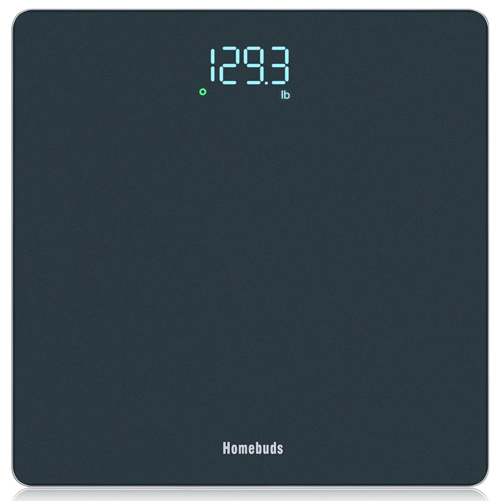 Homebuds Bathroom Scales for Body Weight, LED Display, Step-On, 182kg/28st Capacity