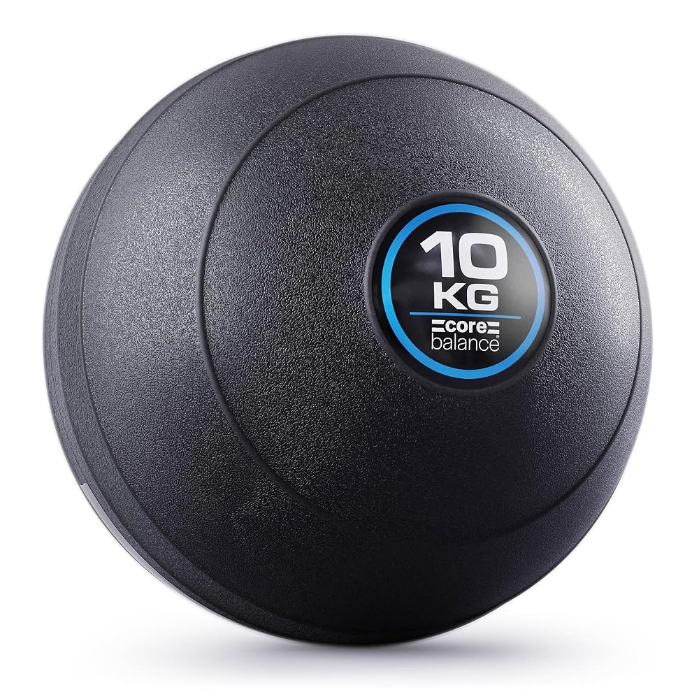 Core Balance Slam Ball No Bounce Medicine Exercise Ball, Heavy Duty PVC for Strength Training