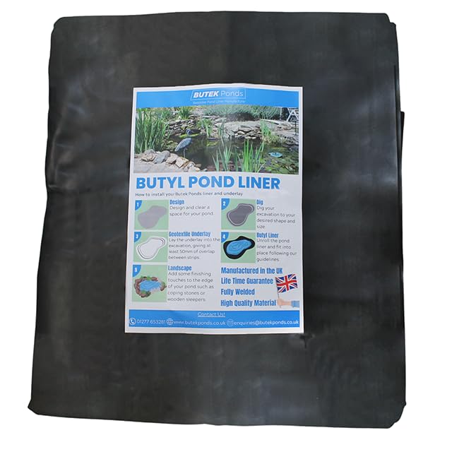 Butyl Rubber Garden Pond Liner (3.375 x 5.0m)
