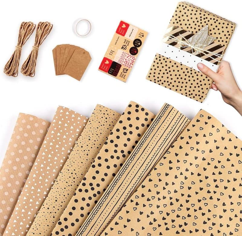 Gift Wrapping Paper - Birthday Wrapping Paper Set Included 6 Pack Eco Friendly Recyclable Premium Gift Wrap Perfect For Wedding Party Mens Girls Boys, Any Occasion