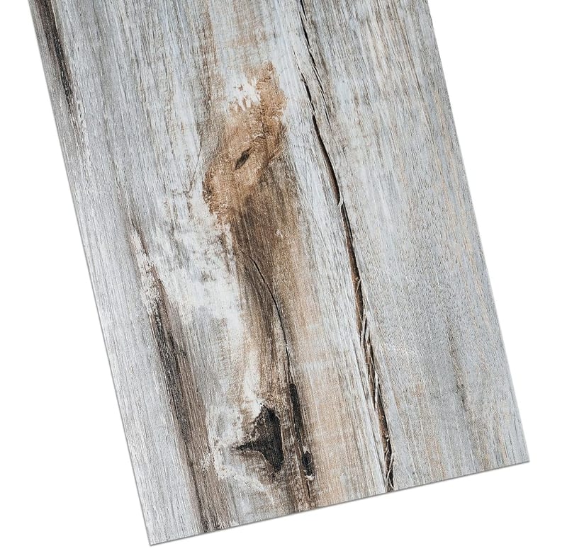 Livelynine Self Adhesive Floor Planks, Reclaimed Wood Effect Vinyl Flooring, Blue, 4 Pack