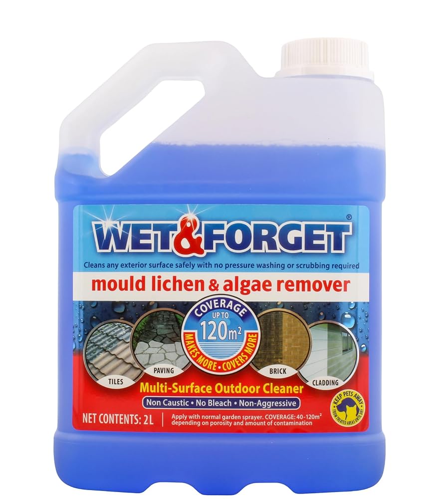 Wet & Forget Rapid Action Outdoor Treatment, Moss, Mould & Algae Remover, 5 Litre