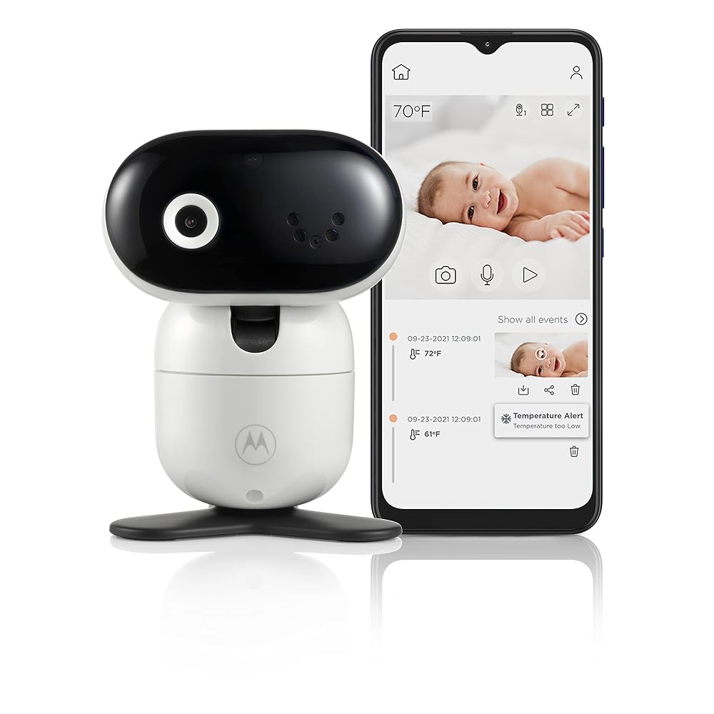 Motorola Nursery PIP1010 CON Baby Monitor with Camera, Pan Tilt Zoom and Night Vision, Wall Mount Included