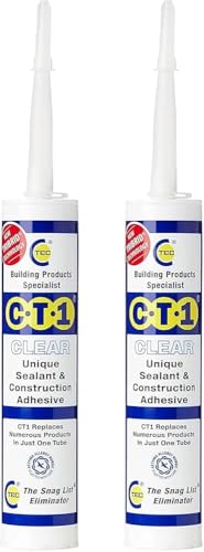 CT1 - Building Sealant & Adhesive Snag Tube for Virtually Any Material (Clear Twin Pack)