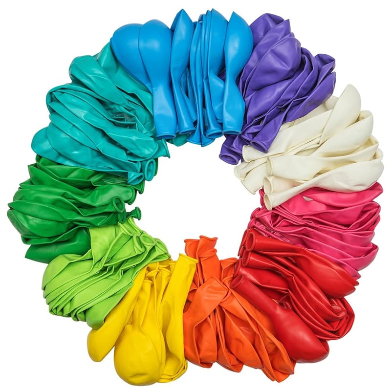 Artier 30 Biodegradable Multicoloured Balloons in 10 Colours, 12 Inch Large Eco Friendly Balloons for Kids Parties, Baby Showers, Weddings, Anniversaries, for Helium or Air Use