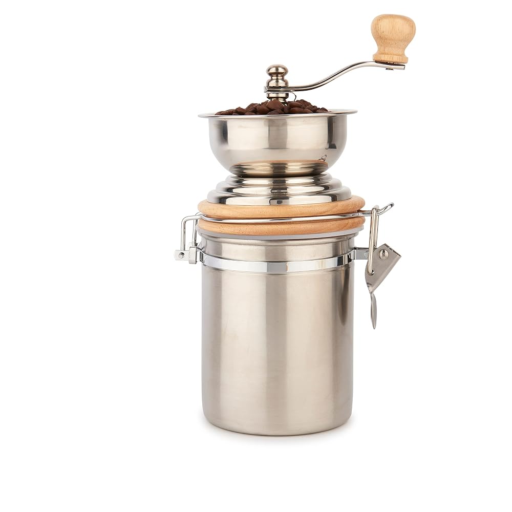 La Cafetière Stainless Steel Traditional Coffee Grinder, Silver
