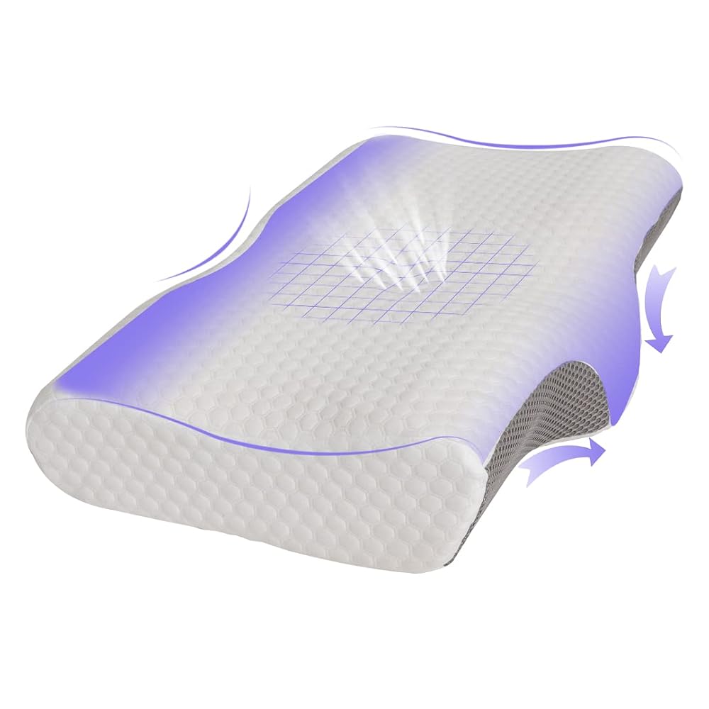 Good Nite Orthopaedic Memory Foam Pillow for Neck and Shoulder Pain Relief, Washable Cover