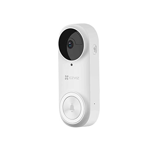 EZVIZ Smart WiFi Battery Video Doorbell Camera Wireless, 2K 3MP, DB2 Kit, Human Detection, IR Night Vision, Two-Way Talk, IP65 Weatherproof, 5200mAh Battery