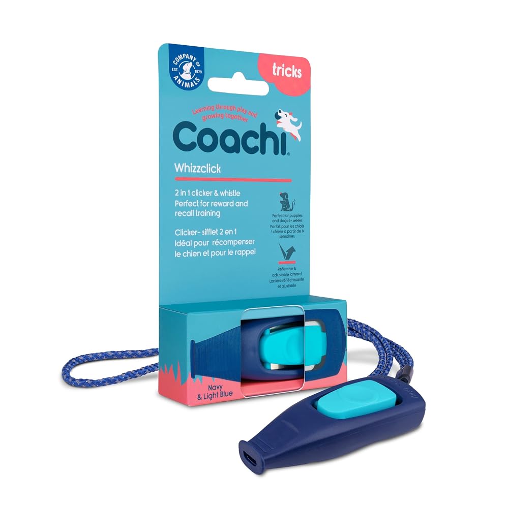 Coachi Whizzclick, 2-in-1 Combined Clicker and Whistle, Dog Training Whistle for Recall and Clicker Training