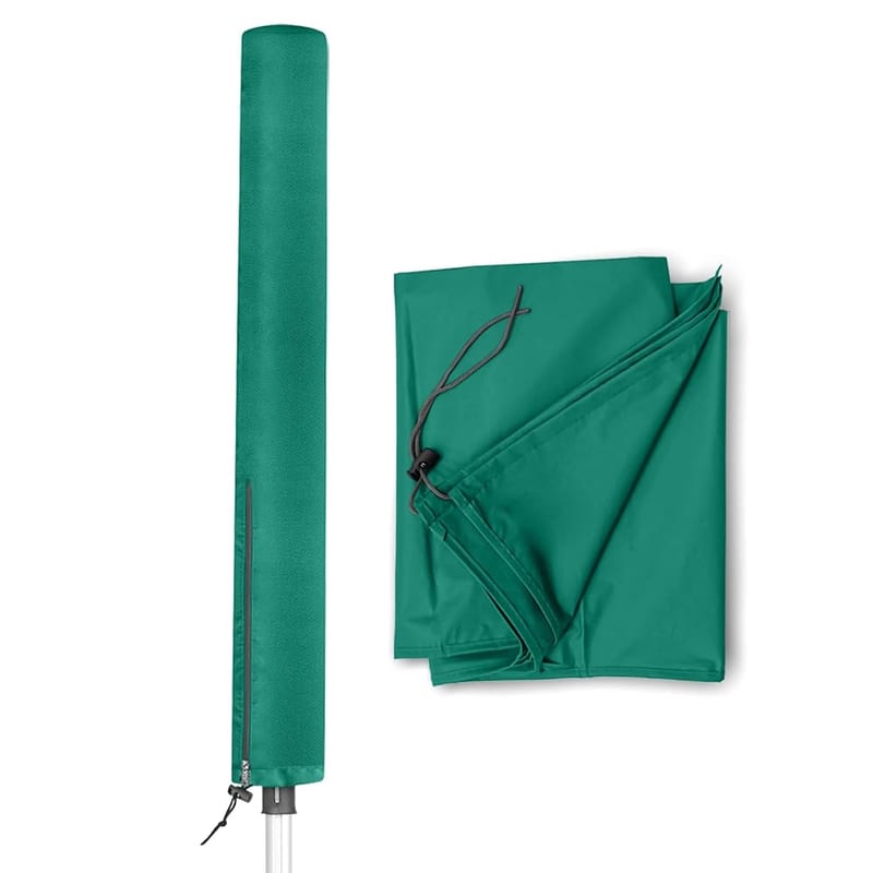 Winsome Rotary Washing Line Waterproof Cover with Draw String & Zip - Garden Rotary Dryer and Airer Cover - 165cm Long, Green