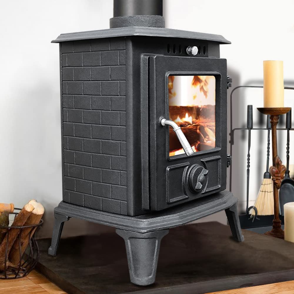 NRG 5KW Eco Design Portable Stove, MultiFuel Cast Iron Fireplace, DEFRA Approved