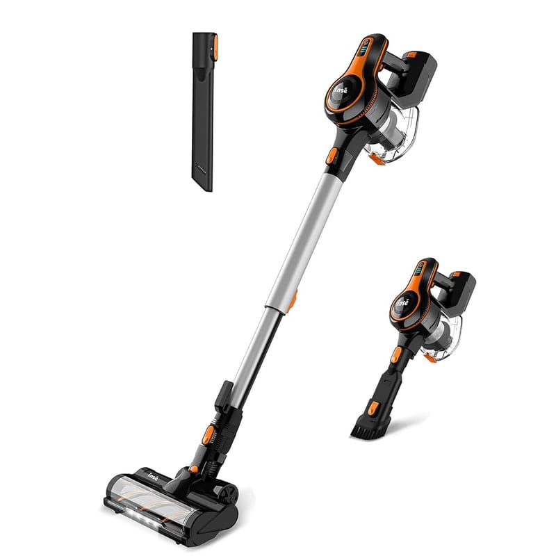 INSE Cordless Vacuum Cleaner, Stick Vacuum with 25kPa 300W Powerful Suction, 6-in-1 Rechargeable Vacuum, Up to 45 Mins Runtime, S610