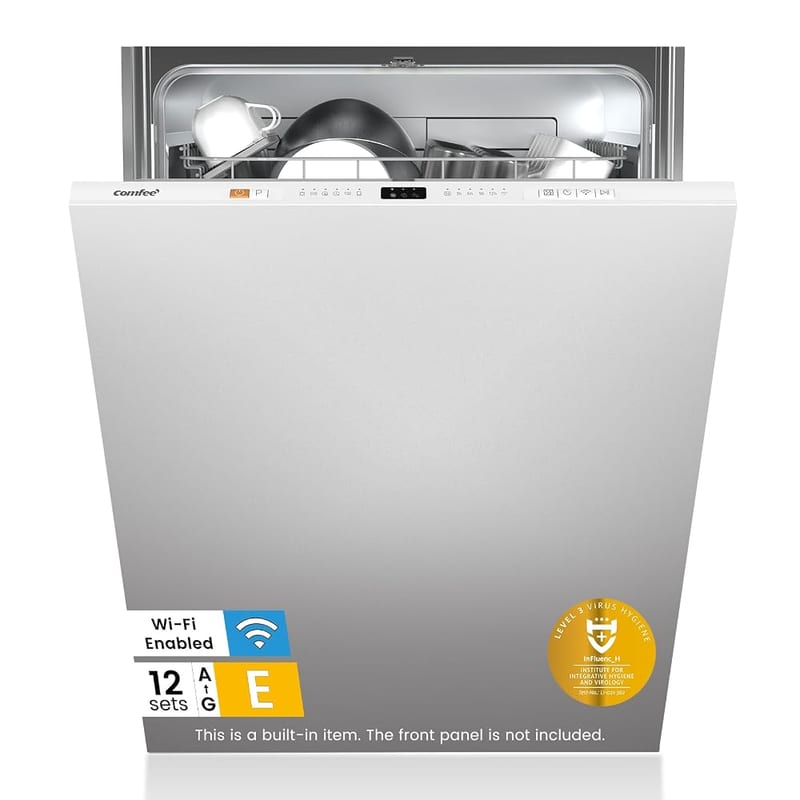 COMFEE' Fully Integrated Dishwasher, 12 Place Settings, 60cm
