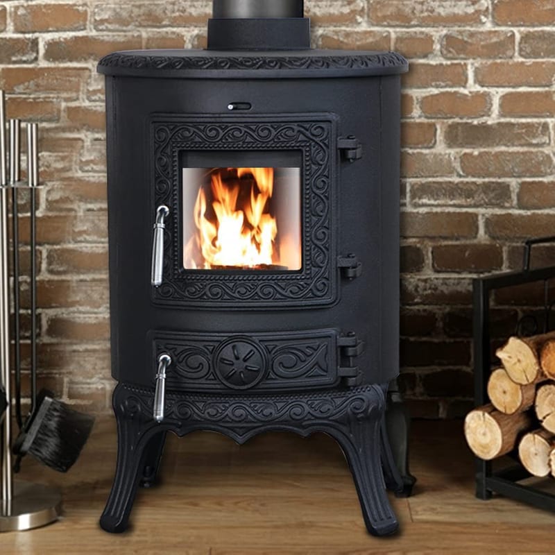 NRG 5KW Wood-Burning Stove, DEFRA Approved Eco Design, Cast Iron, Antique Bronze