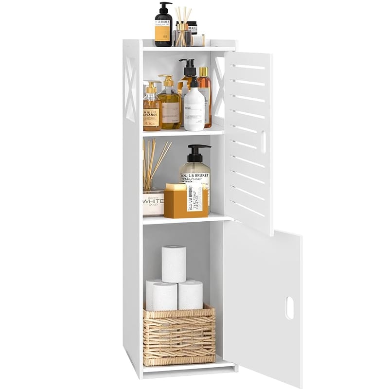FACOKOLA Bathroom Floor Cabinet, 3-Tier Small Bathroom Storage Cabinet, Free Standing