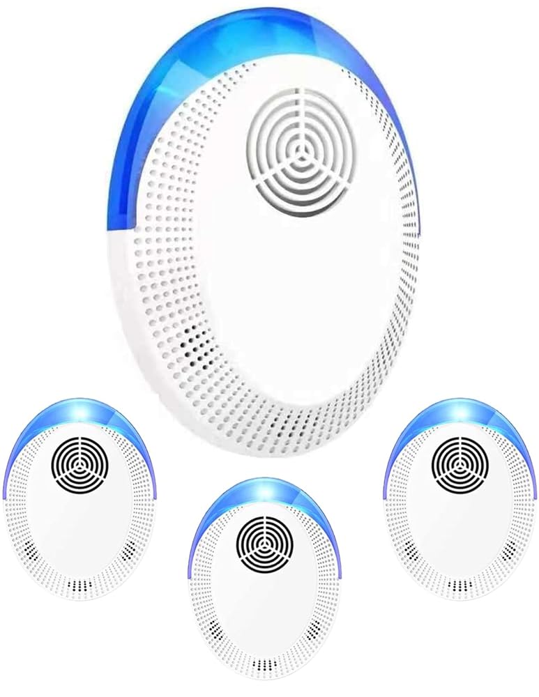 Ultrasonic Pest Repeller (4 Pack), Indoor Plug-In Pest Repellent for Mice, Rats, Rodents, Spiders, Flies, Mosquitos, Wasps, Ants, Pest Control Safe for Children and Pets (Classic Style Version)