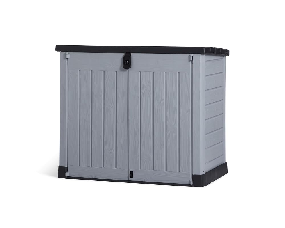 Keter Store It Out Pro Outdoor Garden Furniture Storage Shed, Grey