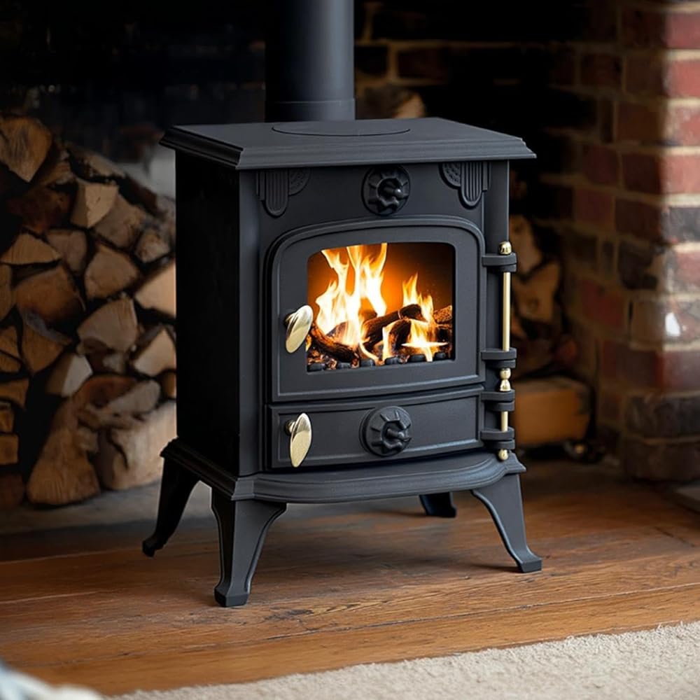 RoyalFire 5kW DEFRA Approved Cast Iron Solid Multifuel Wood Burning Stove