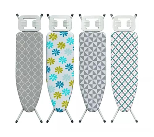 Lightweight Folding Ironing Board Iron Board Iron Rest Sturdy 4 Leg With Strong Frame And 100% Cotton Cover Ironing Boards Free Standing Compact Easy Carry (Large (110 x 33cm))