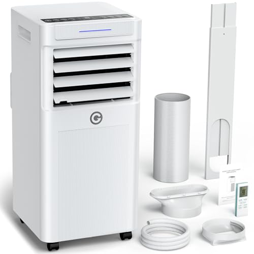 Air Conditioning Unit, 9000 BTU Portable Air Conditioner with 4-in-1 Cooling, Dehumidifier & Fan, Remote Control, 24H Timer & Window Kit