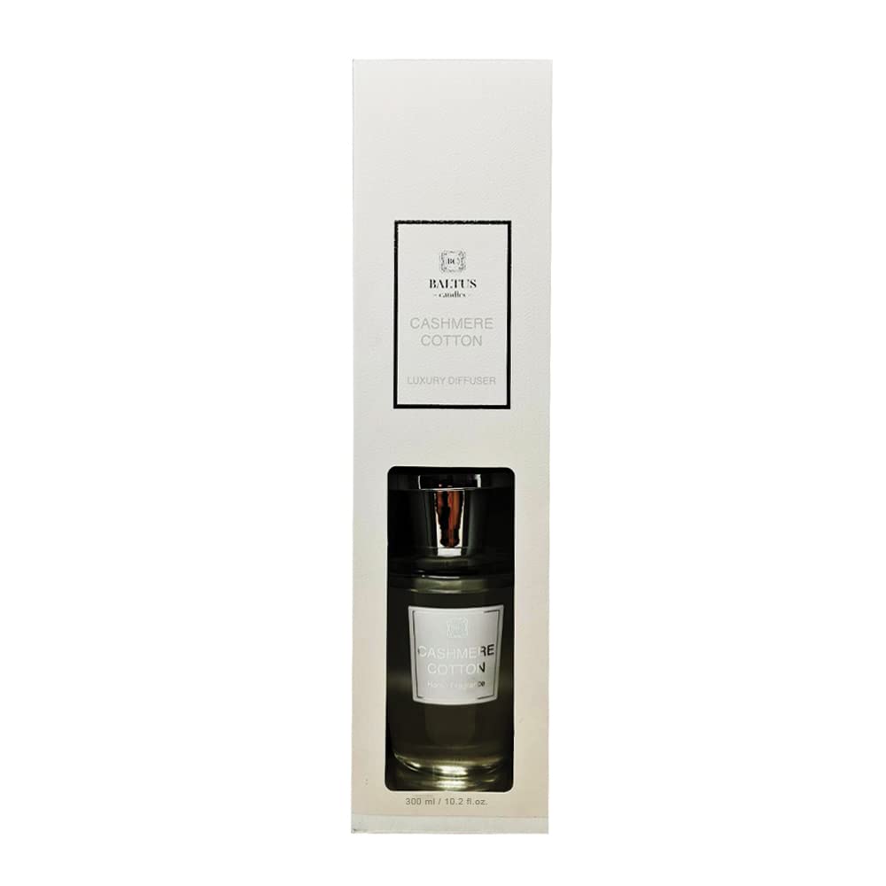 Reed Diffuser Set with Scented Sticks and Refills, Perfect for Room Fragrance 300ml (Cashmere Cotton)