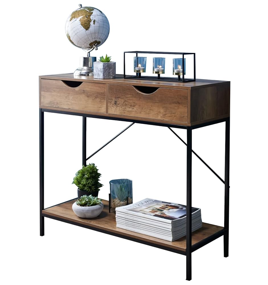 spot on dealz Console Table Slim Side Table with Drawers, Hallway Furniture
