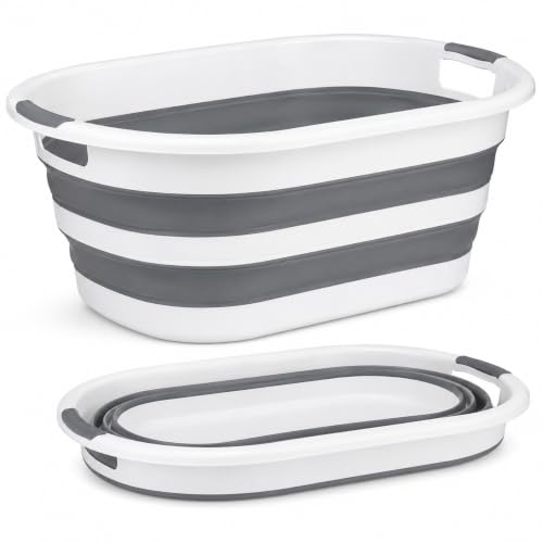 EPISENT Collapsible Laundry Basket 68L Foldable Washing Tub Clothes Hamper