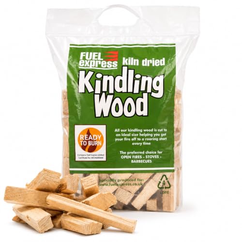 Fuel Express Kiln Dried Kindling Wood Approx 2kg, Hardwood Fire Starter Sticks for Log Burners, Wood Stoves, Fire Pits, BBQs, Pizza Ovens, Fireplaces and Open Fires