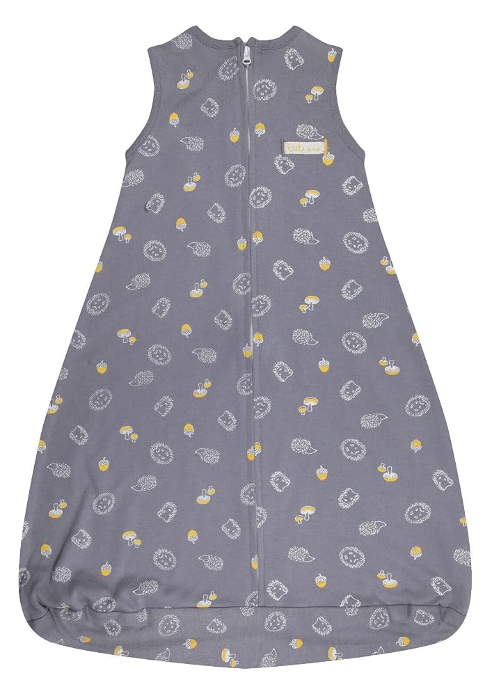 Baby Sleeping Bag 1.0 Tog 100% Cotton Wearable Blanket, Grey, Sizes 0-3/3-9 Months