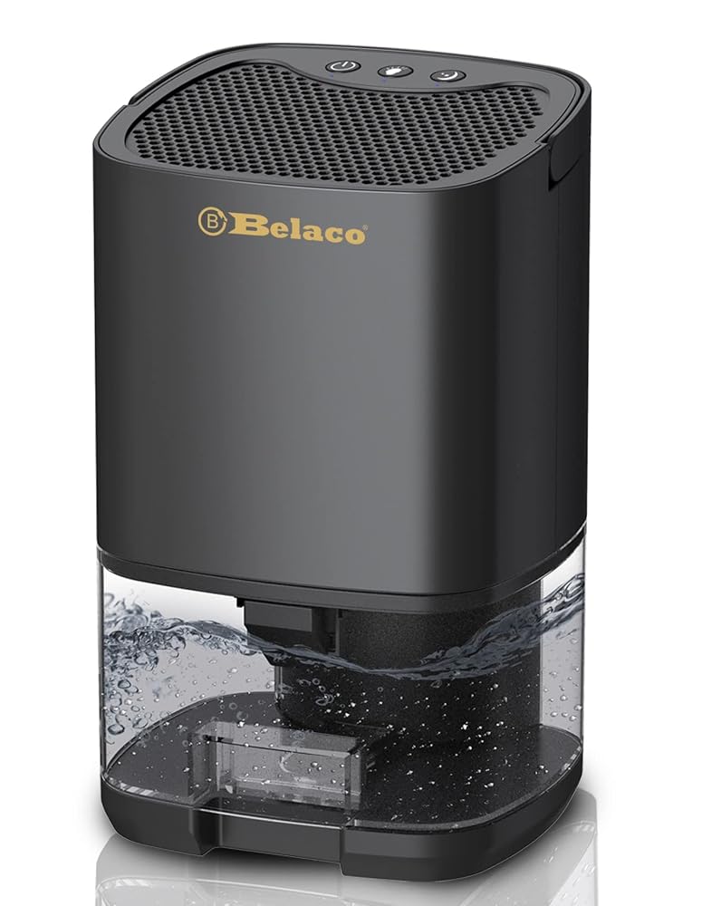 Belaco Dehumidifier 1000ml Portable Air Dehumidifier for Home, Bedroom, Bathroom & Caravan