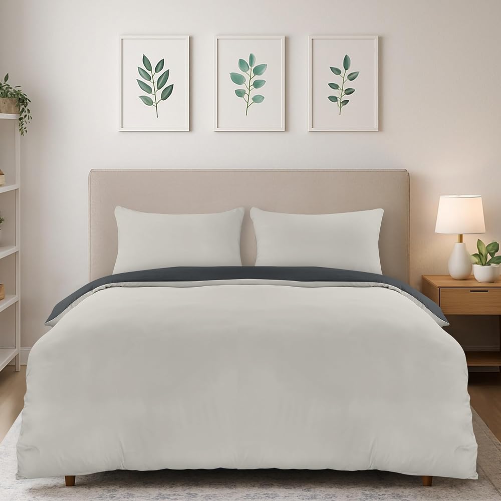 Utopia Bedding King Duvet Cover, Soft Brushed Microfibre with Zipper Closure, Elegant Bedroom Essential