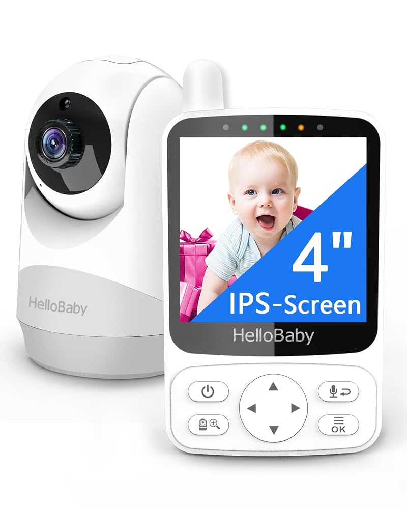 HelloBaby Baby Monitor with Camera, 29-Hour Battery Life and Night Vision