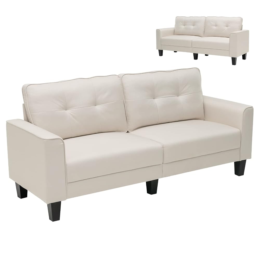 Multigot 2/3-Seater Sofa, Upholstered Padded Modern Leisure Sofa with Cushions & 6 Legs