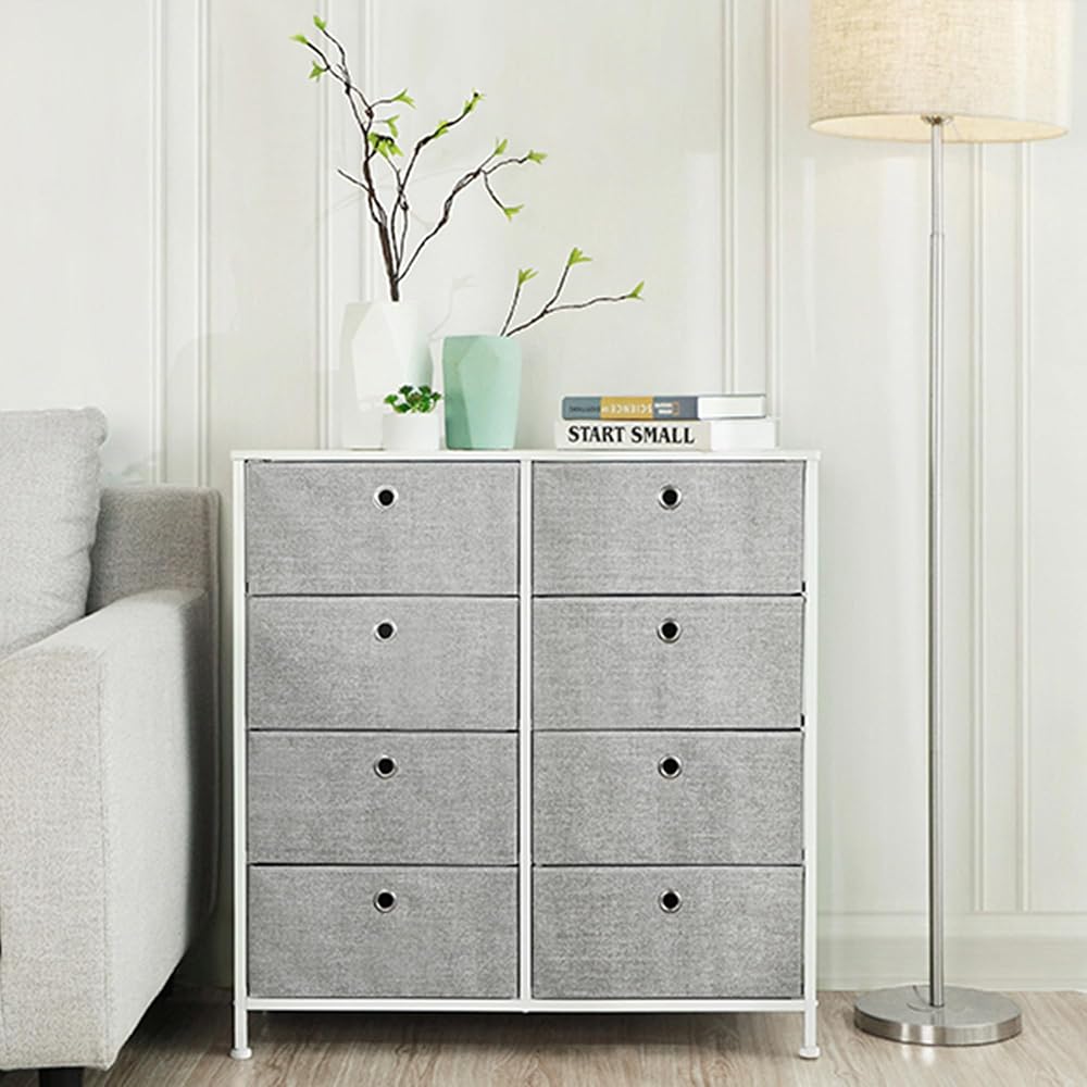 SONGMICS Chest of Drawers, Storage Unit with 8 Fabric Drawers