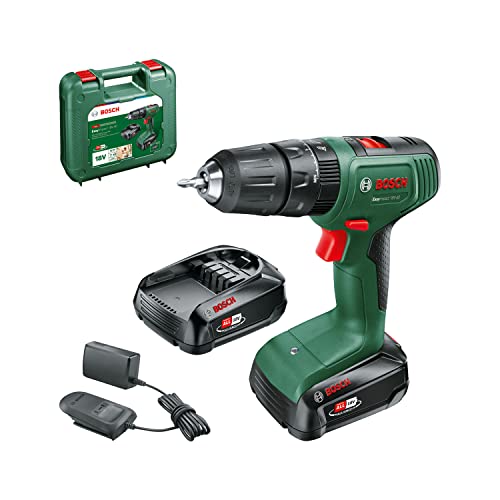 Bosch Cordless Combi Drill EasyImpact 18V-40 (2 Batteries 2.0 Ah, 18 Volt System, in Carrying Case)