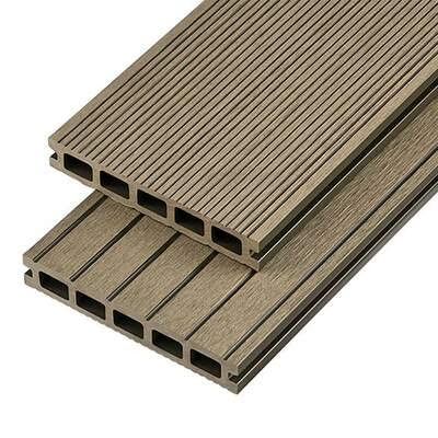 Cladco Composite Decking Board, Olive Green (Hollow), 150mm x 25mm x 2.4m