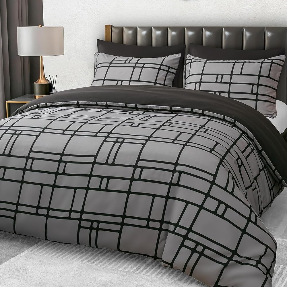 Pamposh Double Duvet Set, Premium Brushed Microfiber Bedding Set with Duvet Cover and Pillowcases