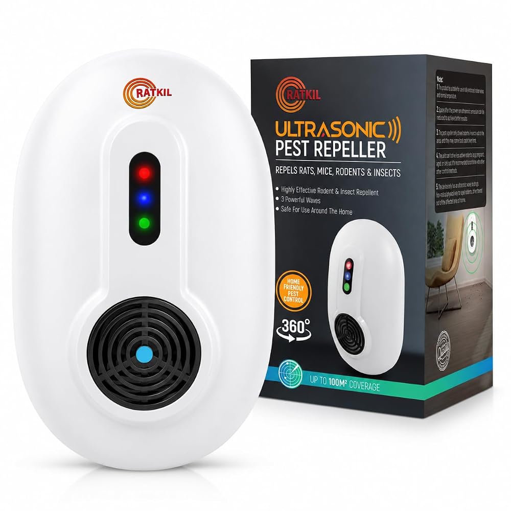 Ultrasonic Pest Repeller Plug In with 3 Working Modes - Insects, Rat & Mouse Repellent - Ideal for Mice, Rats, Mosquitoes, Moths, Ants, Spider Repellent